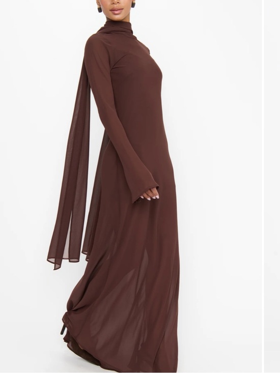 Show Me Your MuMu Dresses & Skirts - Brandi Maxi Dress Chocolate Chiffon